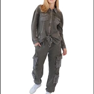 Hard Tail Women's Thermal Shacket & Cargo Pant Set XXL